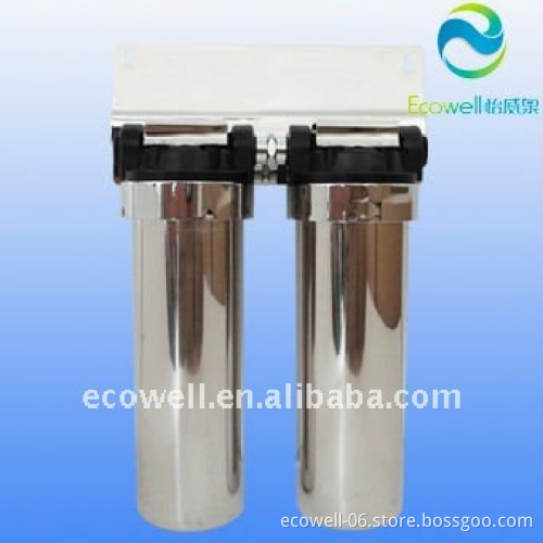domestic stainless steel water purifier 2 stage water filter PP/GAC/CTO filter
